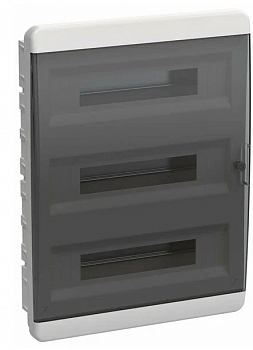 TEKFOR Корпус пласт. ЩРВ-П-54 IP41 черн. прозр. дверь IEK (1)