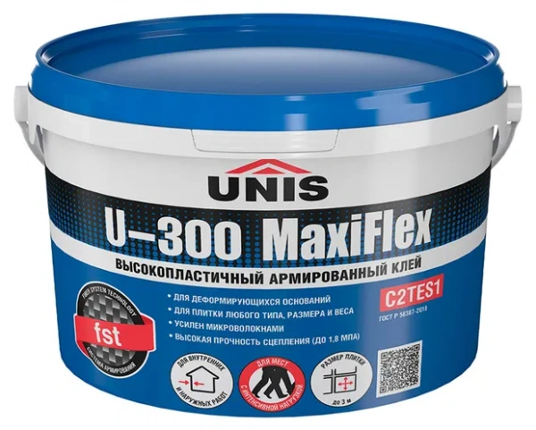 U-300 MaxiFlex клей плиточный банка 5 кг Юнис