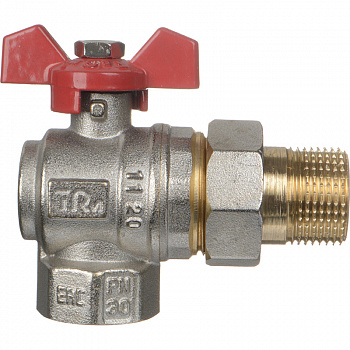 TeRma RED Кран шаровой американка угловой 3/4 ВН бабочка 31054