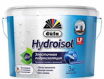 Состав гидроизоляционный эластичный Dufa Hydroisol голубой 3 кг.,