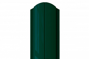 Штакетник металлический полукруглый 0.45*118*1.8м RAL 6005 зеленый