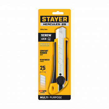 STAYER  HERCULES-25, 25 мм, нож с винтовым фиксатором (09147)