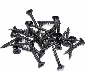 Саморез для ГКЛ крупная резьба, оксид 3,5х 35 кор. с ок. - 250 шт. SteelRex