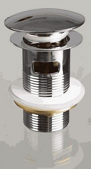 донный клапан CLICK-CLACK c большой кнопкой, c переливом, chrome TERMA 10108