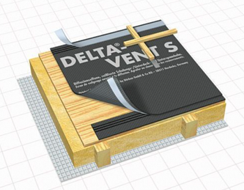Диффузионная пленка повышенной прочности, с 2мя зонами проклейки DELTA-VENT S PLUS, (1.5*50) 75м2