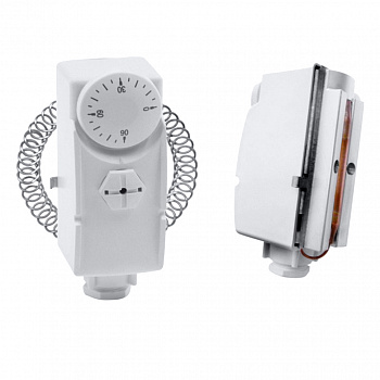 QS-8002, Термостат накладной с регул-й, t=0-90гр., IP40 ZEGOR