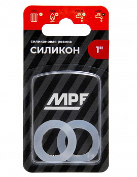 ПРОКЛАДКА ДЛЯ ВОДЫ 1" СИЛИКОНОВАЯ (БЕЛАЯ) (2 ШТ.) (10/200) "MPF"