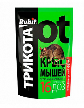 ТриКота Рубит тесто-сырные брикеты 150гр (16 доз мумиф. приманка) (50)