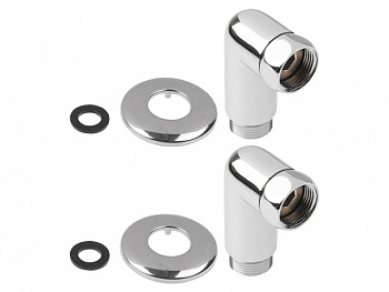Американка угловая 1" вн.-нар. ХРОМ, AV Engineering (2 шт. в уп.), арт.AVE156011-1