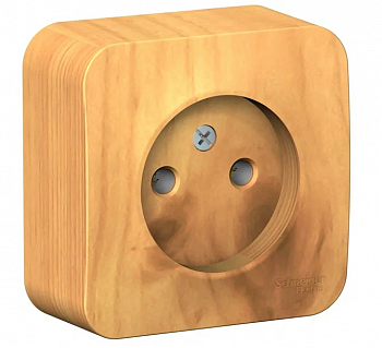 BLANCA  розетка наружная  1м б/з б/ш 16А, 250В, ясень