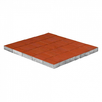 Плита бетонная тротуарная Braer "Прямоугольник", 200/100*60, красный,12,96м2