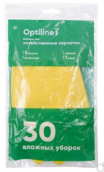 Перчатки резиновые "OptiLine" размер S   *12/240