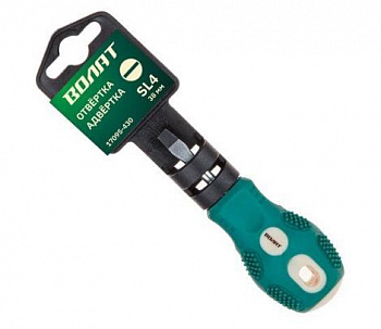 Отвертка "-" 4,0х 38мм SL ВОЛАТ ("бочка", шлицевая Slotted, двухкомп. рукоятка Anti-Slip)17095-430
