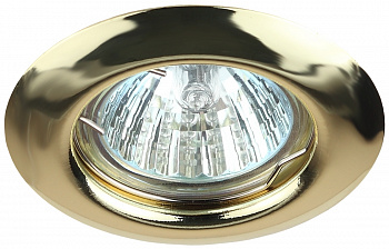 ST3 GD Светильник ЭРА штампованный MR16,12V/220V, 50W золото (200/3000)