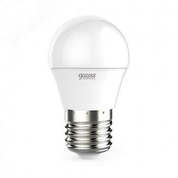 Лампа Gauss Elementary Шар 8W 520lm 3000K Е27 LED 1/10/100