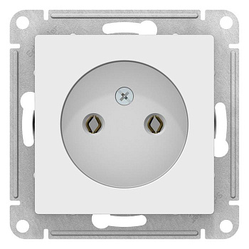 Розетка 1-м СП AtlasDesign 16А IP20 без заземл. без защ. шторок механизм бел. SE ATN000141