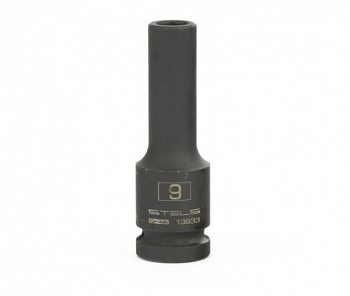 Головка ударная удлиненная шестигранная, 9 мм, 1/2", CrMo// Stels