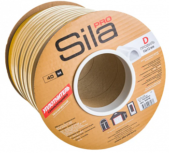 Sila pro D40, 14х12 мм уплотнитель самоклеящийся, белый (1к-6шт), Польша 40м