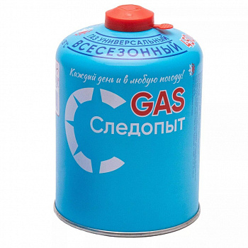 Газовый баллон резьбовой, 450 г, всесезон, Следопыт, PF-FG-450R