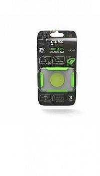 Фонарь налобный Gauss модель GFL305 3W 150lm 3xAAA LED 1/12/60
