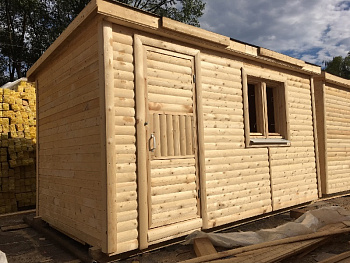 Бытовка "Имитация Бруса" 4м*2,3м, электрика