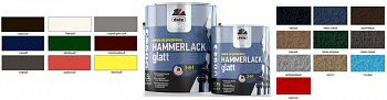 Эмаль на ржавчину Dufa Premium Hammerlack 3-в-1 молотковая красная 0,75 л.