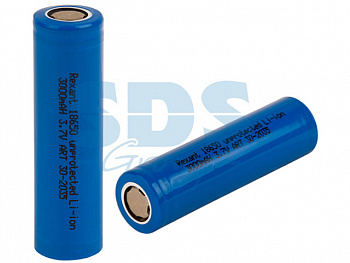 Аккумулятор 18650 unprotected (без защиты) 20А Li-ion 3000 mAH 3.7V цена за шт (10!), 30-2035