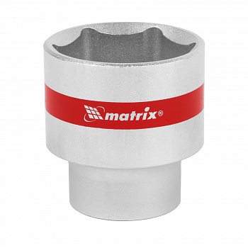 Головка торцевая, 32 мм, 6-гранная, CrV, под квадрат 1/2", хромированная// Matrix