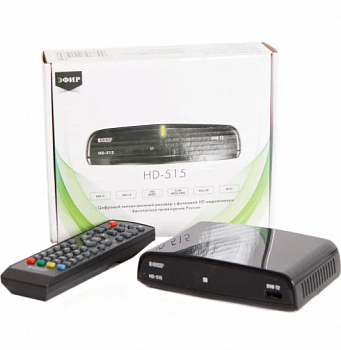 Тюнер для цифрового TV HD-515 пластик, Эфир (DVB-T2) [1/30]