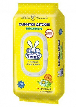 Н/к  Ушастый Нянь  Салфетки влажные  80шт.