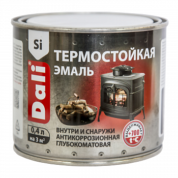ЭМАЛЬ ТЕРМОСТОЙКАЯ "DALI" ЧЕРНАЯ 0,4 Л (6) "РОГНЕДА"