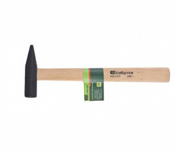 Молоток слесарный, 400 г, квадратный боек, деревянная рукоятка// Сибртех