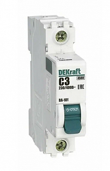 Автоматический выключатель Dekraft 1P 3A C 4.5кА ВА-101