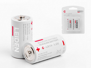 Батарейка C LR14 1,5V alkaline 2шт. LEIDEN ELECTRIC, арт.808004