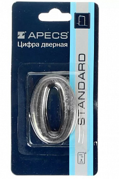 Цифра дверная Apecs DN-01-0-Z-CR