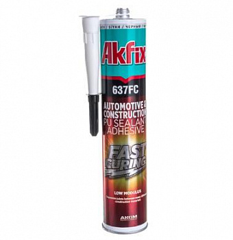 Akfix 637FC ПУ герметик быстросохнущий, 310 мл. Черный