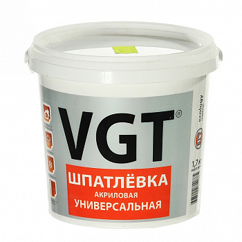 ШПАТЛЕВКА УНИВЕРСАЛЬНАЯ АКРИЛОВАЯ  1,7 КГ (6) "ВГТ"