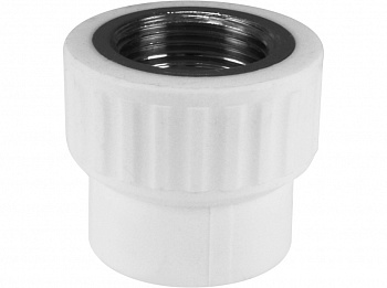 ПП Муфта комбинированная с внутр.рез. 25х1/2", белый РТП(120/20)