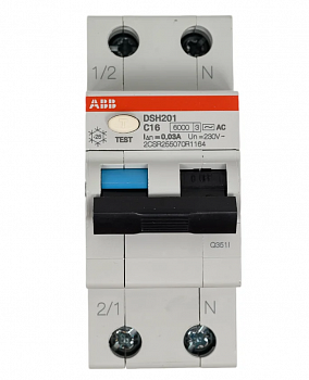 Автоматический выкл. дифф. тока DSH201 C16 30мА тип АС ABB (5)