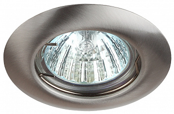 ST3 SN Светильник ЭРА штампованный MR16,12V/220V, 50W сатин никель (200/3000)