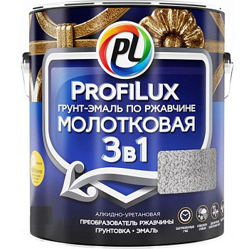 Грунт-эмаль на ржавчину 3 в 1 Profilux молотковая золото 0,8 кг.