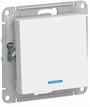 Выключатель 1-кл. СП AtlasDesign 10А IP20 (сх. 1а) 10AX с подсветкой механизм бел. SE ATN000113