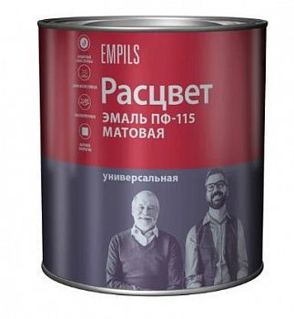 Эмаль ПФ-115 универсальная алкидная Расцвет матовая белая 2,7 кг.,