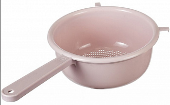 Дуршлаг пластик, 20 см, с ручкой, чайная роза, Idea, М 1130