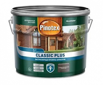 PINOTEX CLASSIC PLUS пропитка-антисептик быстросохнущая 3 в 1, ель натуральная (2,5л)