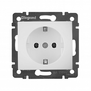 LEGRAND Valena Розетка 1м с/з белый (механизм)