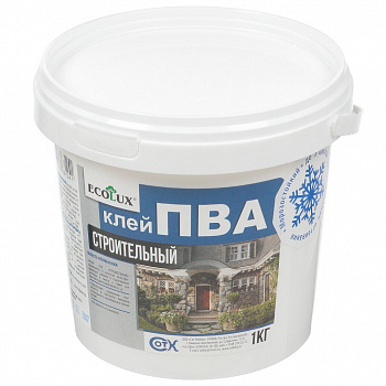 Клей ПВА Ecolux, строительный, однокомпонент, 1кг