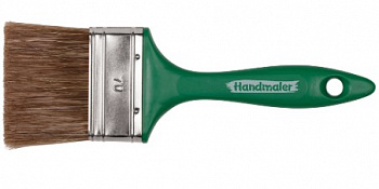 Кисть плоская Handmaler Green смешанная щетина пластиковая ручка 70 мм.,