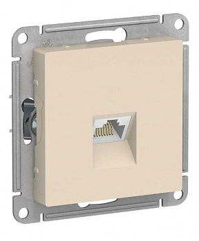 Розетка компьютерная 1-м AtlasDesign RJ45 кат.5E механизм беж. SE ATN000283