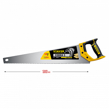 STAYER Cobra 5, 500 мм, ножовка по дереву, Professional (1506-50)
